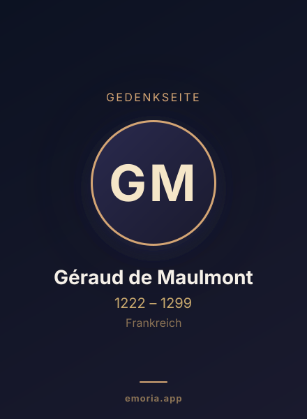 Gedenkportrait von Géraud de Maulmont