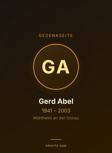 Gedenkportrait von Gerd Abel