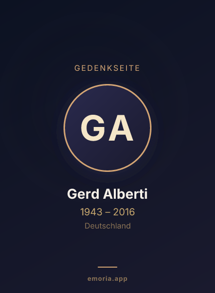 Gedenkportrait von Gerd Alberti