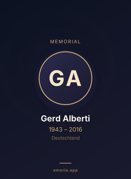 Memorial portrait of Gerd Alberti