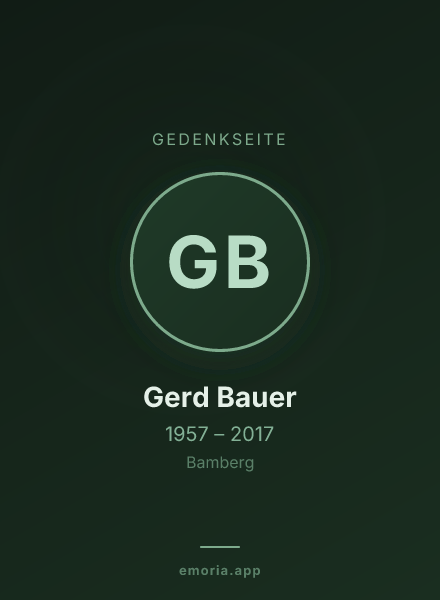 Gedenkportrait von Gerd Bauer