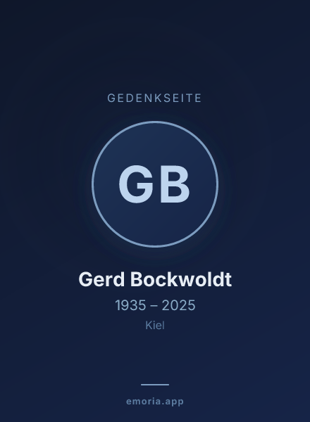 Gedenkportrait von Gerd Bockwoldt
