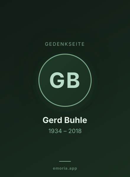 Gedenkportrait von Gerd Buhle