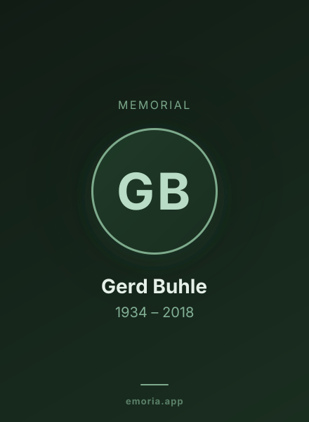 Memorial portrait of Gerd Buhle