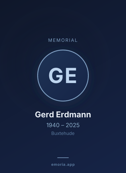 Memorial portrait of Gerd Erdmann