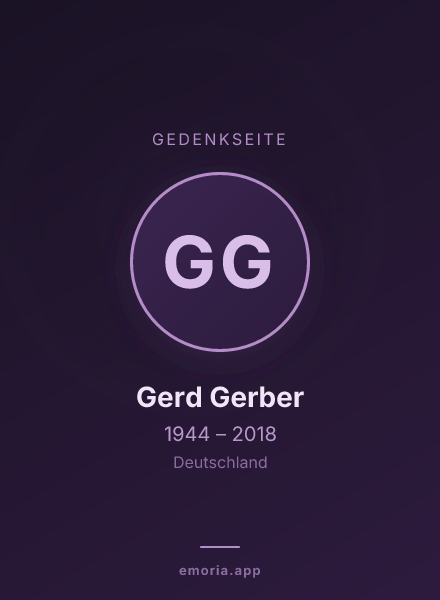 Gedenkportrait von Gerd Gerber