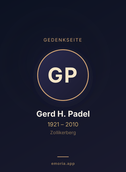 Gedenkportrait von Gerd H. Padel