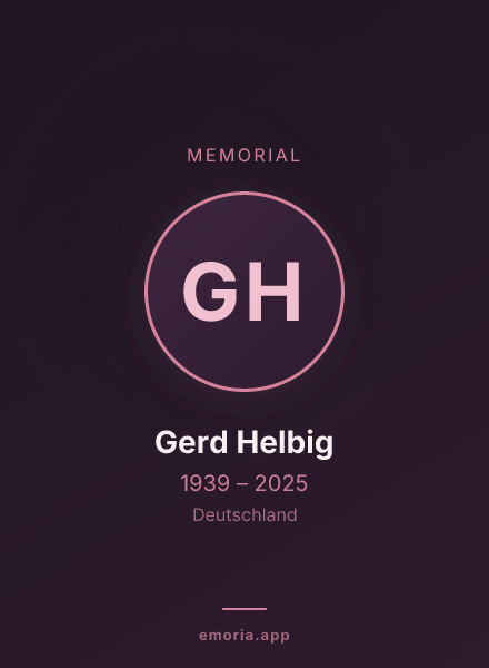 Memorial portrait of Gerd Helbig