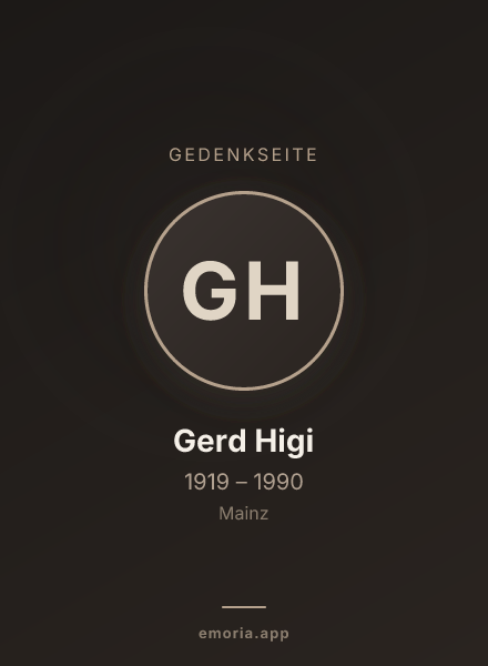 Gedenkportrait von Gerd Higi