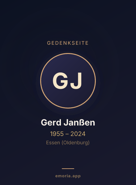 Gedenkportrait von Gerd Janßen