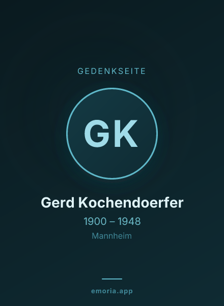 Gedenkportrait von Gerd Kochendoerfer