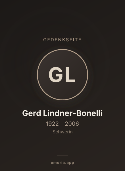 Gedenkportrait von Gerd Lindner-Bonelli
