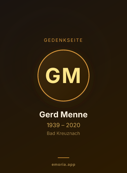 Gedenkportrait von Gerd Menne