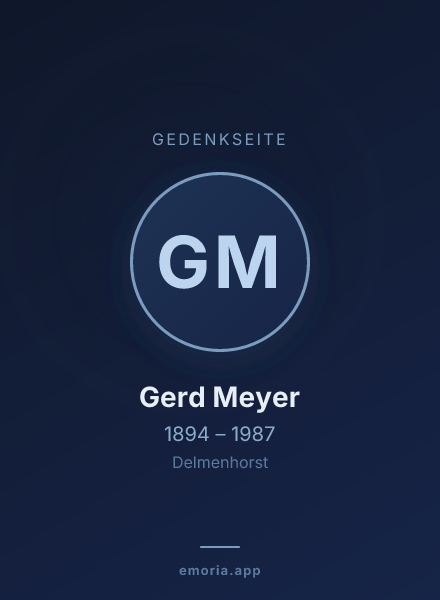 Gedenkportrait von Gerd Meyer
