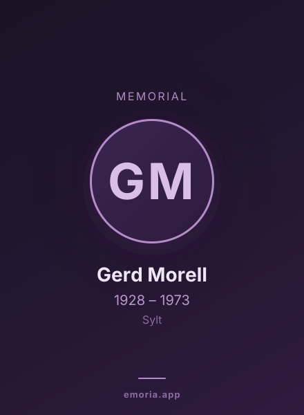 Memorial portrait of Gerd Morell
