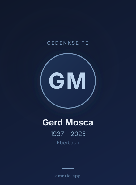 Gedenkportrait von Gerd Mosca