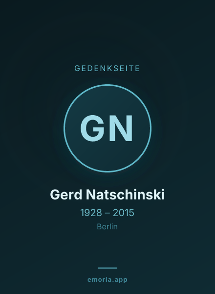 Gedenkportrait von Gerd Natschinski