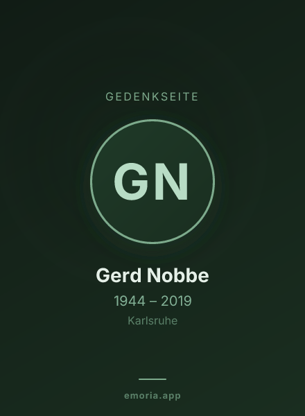 Gedenkportrait von Gerd Nobbe