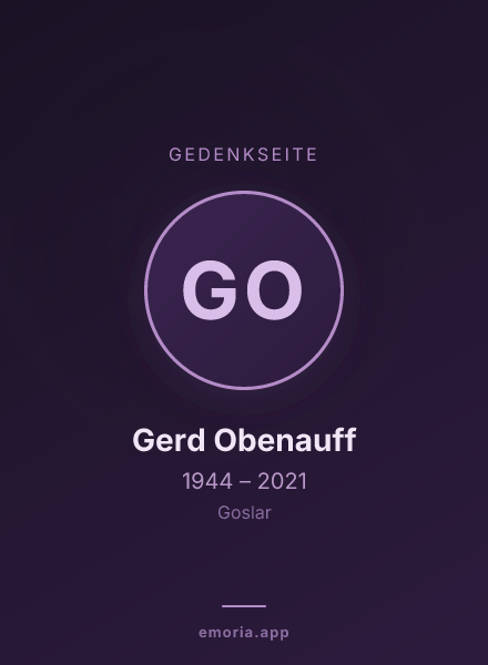 Gedenkportrait von Gerd Obenauff