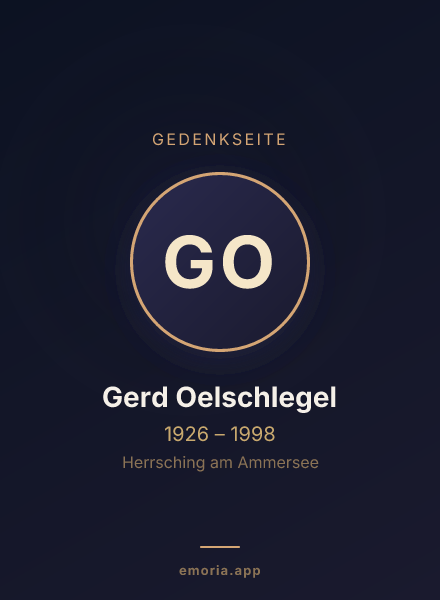 Gedenkportrait von Gerd Oelschlegel