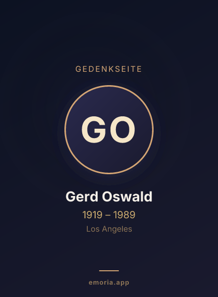 Gedenkportrait von Gerd Oswald