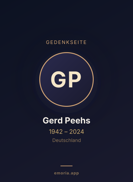 Gedenkportrait von Gerd Peehs