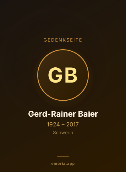 Gedenkportrait von Gerd-Rainer Baier