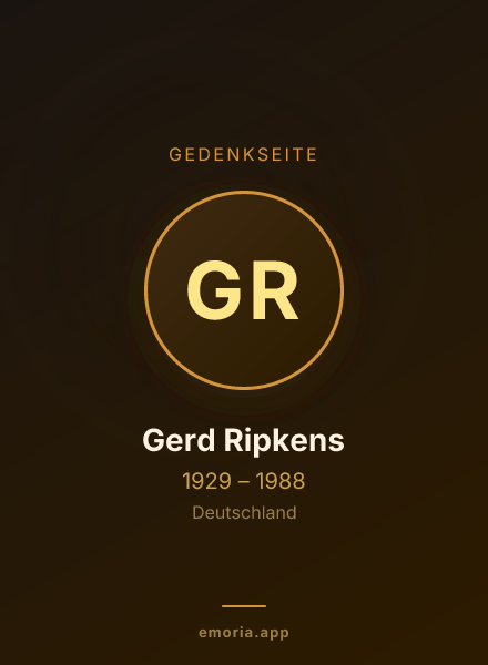 Gedenkportrait von Gerd Ripkens
