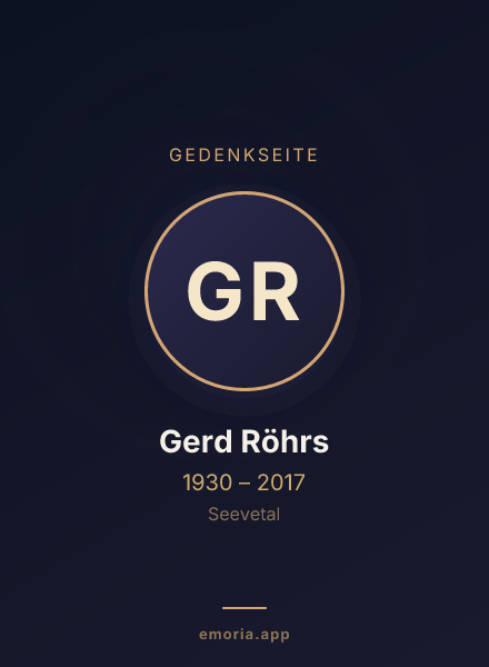 Gedenkportrait von Gerd Röhrs