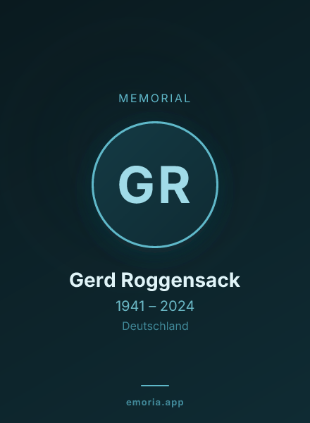 Memorial portrait of Gerd Roggensack