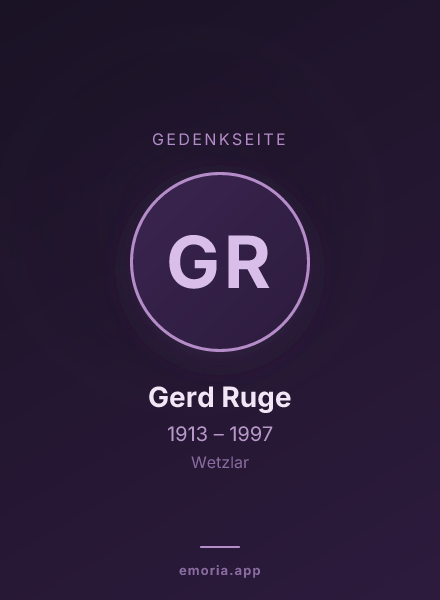 Gedenkportrait von Gerd Ruge