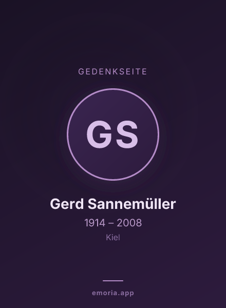 Gedenkportrait von Gerd Sannemüller