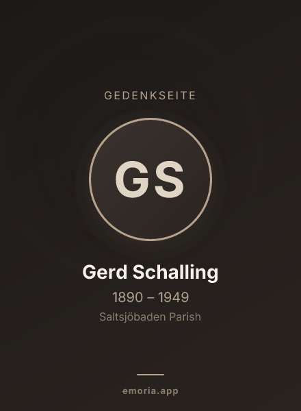 Gedenkportrait von Gerd Schalling