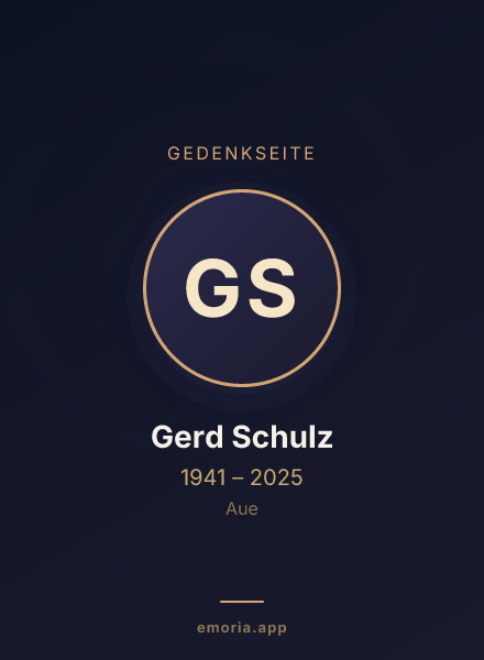 Gedenkportrait von Gerd Schulz