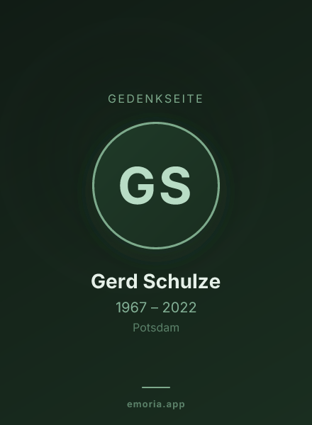 Gedenkportrait von Gerd Schulze