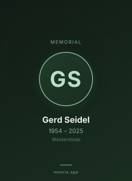 Memorial portrait of Gerd Seidel
