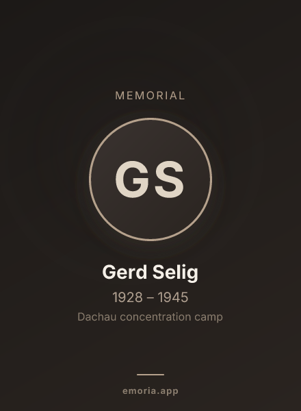Memorial portrait of Gerd Selig