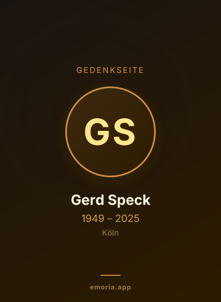 Gedenkportrait von Gerd Speck