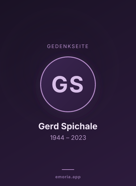 Gedenkportrait von Gerd Spichale