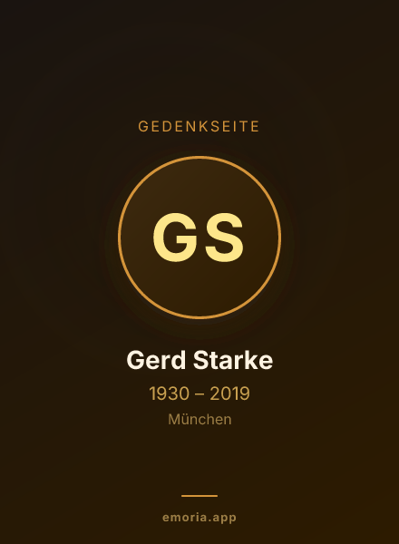 Gedenkportrait von Gerd Starke