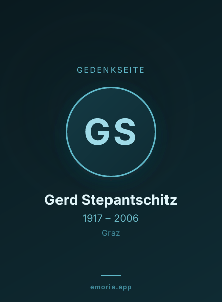 Gedenkportrait von Gerd Stepantschitz