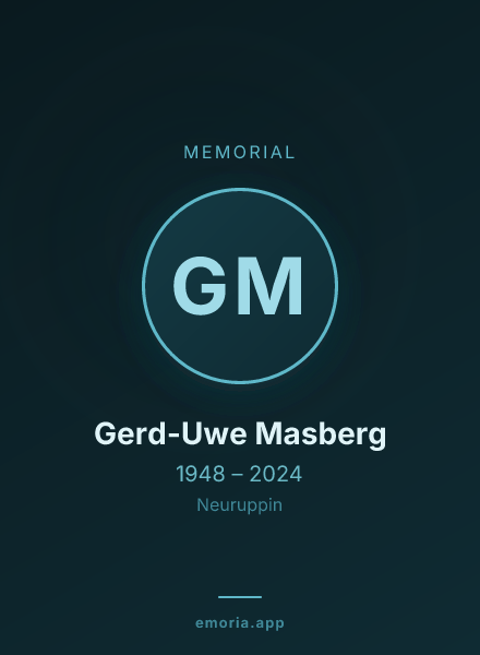 Memorial portrait of Gerd-Uwe Masberg