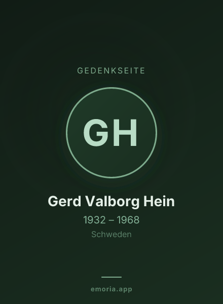 Gedenkportrait von Gerd Valborg Hein
