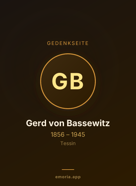 Gedenkportrait von Gerd von Bassewitz