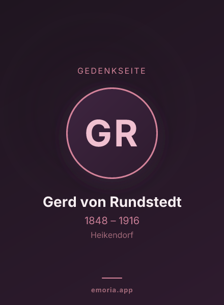 Gedenkportrait von Gerd von Rundstedt