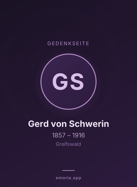 Gedenkportrait von Gerd von Schwerin