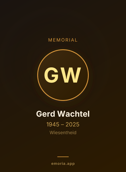 Memorial portrait of Gerd Wachtel