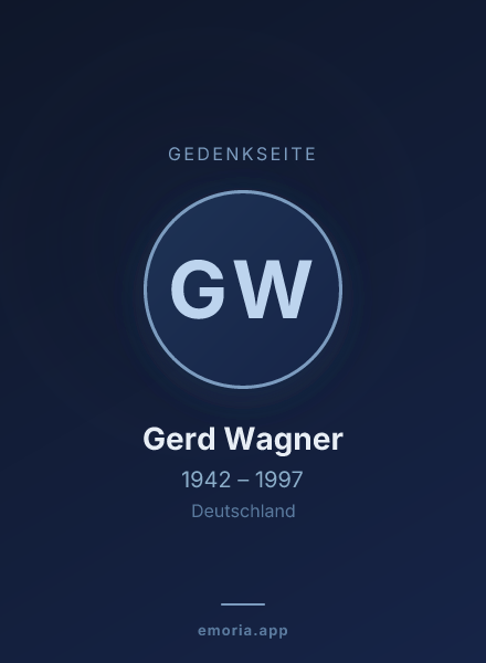 Gedenkportrait von Gerd Wagner