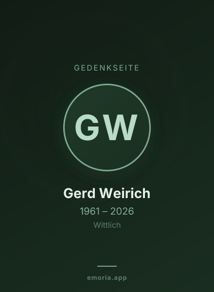 Gedenkportrait von Gerd Weirich
