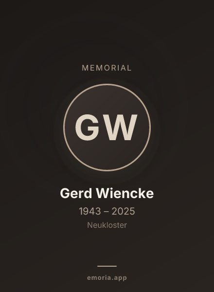 Memorial portrait of Gerd Wiencke